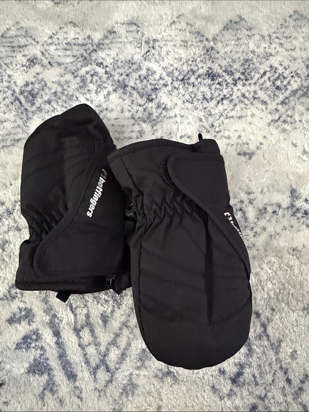 Kids Black Mittens